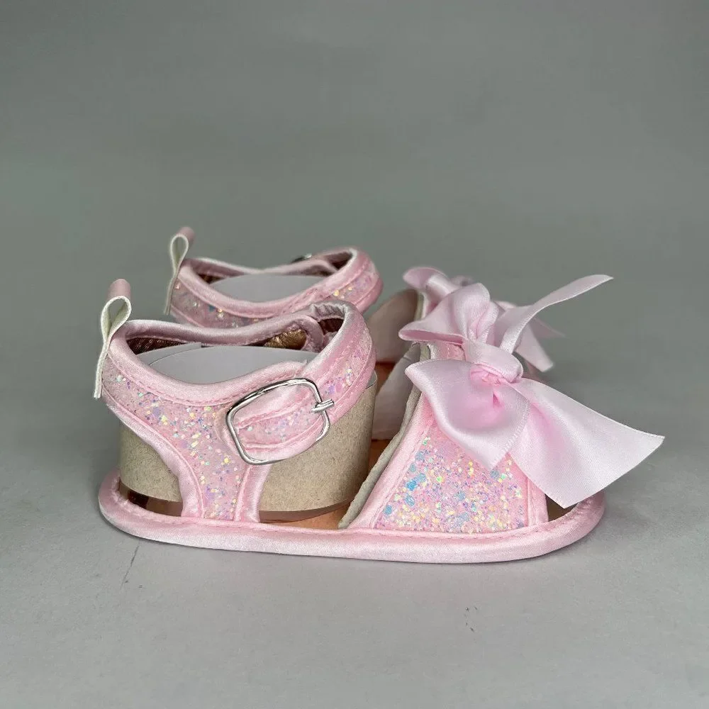 Badgley Mischka‎ Girl's Kensie Pink Glitter Elegant Sandals